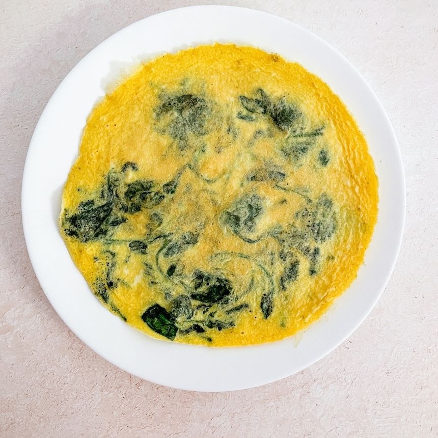 frittata espinacas con queso